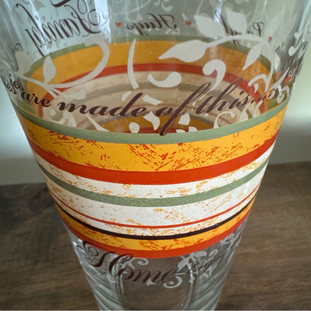 Vintage Libby MCM Family Friends & Home Striped Tumbler 14 OZ Set of 1 Retro - Picture 5 of 6
